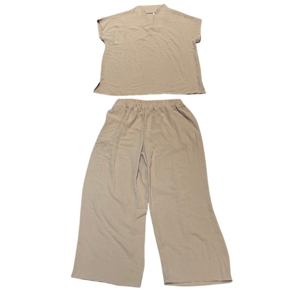 Tan Two-Piece Lounge Set